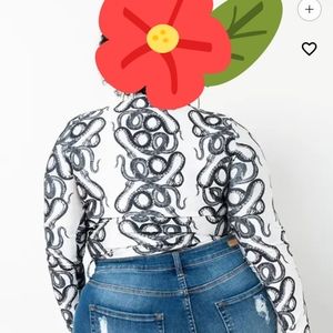 Medusa mock neck body suit